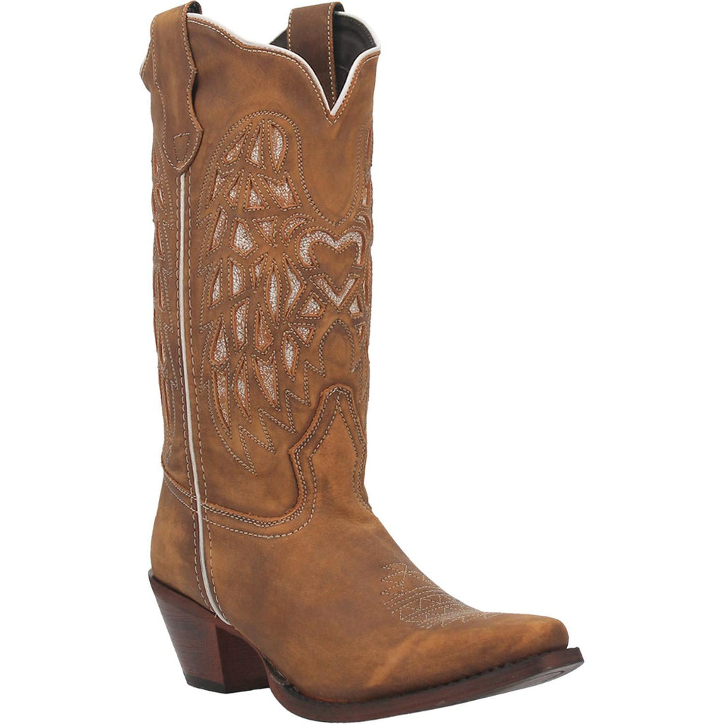 Women's Laredo Brown & Glitter Inlay Boot #52415