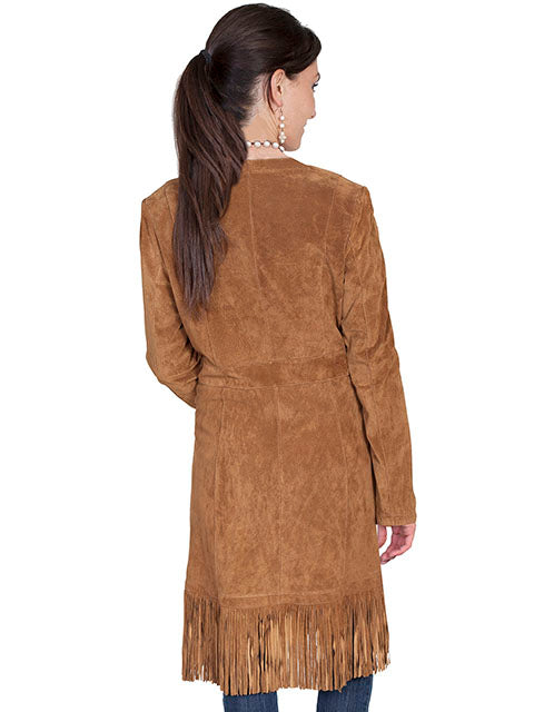 Women's Scully Suede Fringe Maxi Coat #L19-81