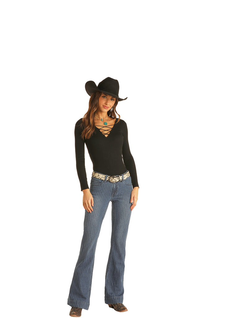 Women's Rock & Roll Cowgirl Mid-Rise Trouser #W8M2681-C