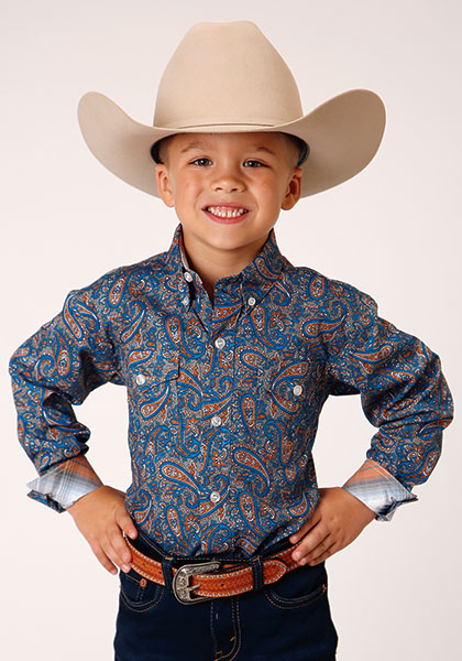 Boy's Roper Button Down Shirt #03-030-0325-4015