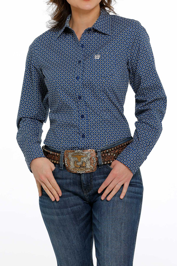 Women's Cinch Button Down Shirt #MSW9164192-C