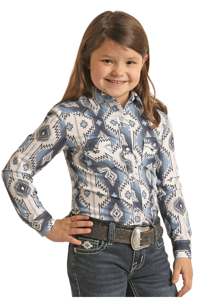 Girl's Rock & Roll Cowgirl Snap Front Shirt #G4S3317