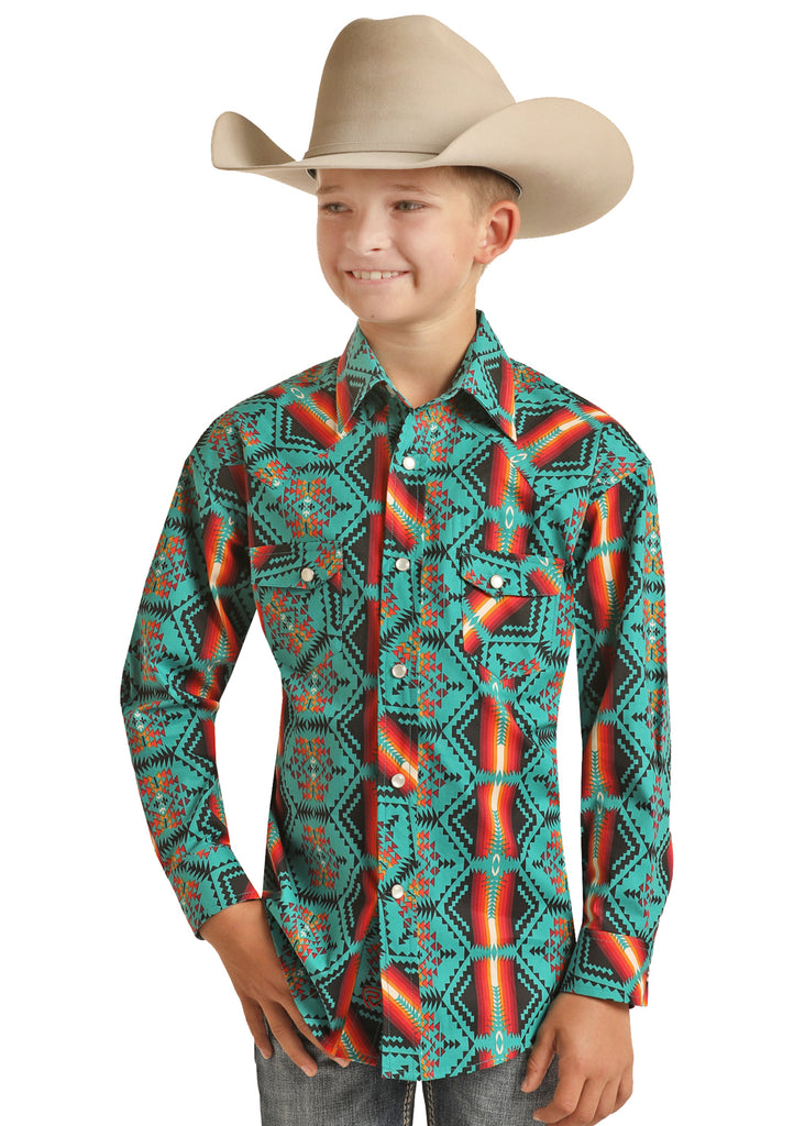 Boy's Rock & Roll Cowboy Snap Front Shirt #RRBSOSRZ15