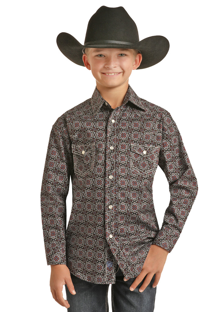 Boy's Rock & Roll Cowboy Snap Front Shirt #RRBSOSRZ1H