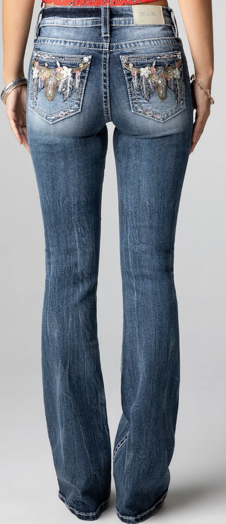 Women's Miss Me Beautiful Steer Bootcut Jean #M3899B