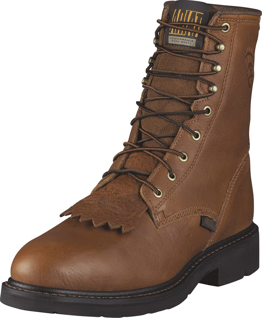 Men's Ariat Cascade Brown 8" Steel Toe Lace Up Work Boot #10002435-C