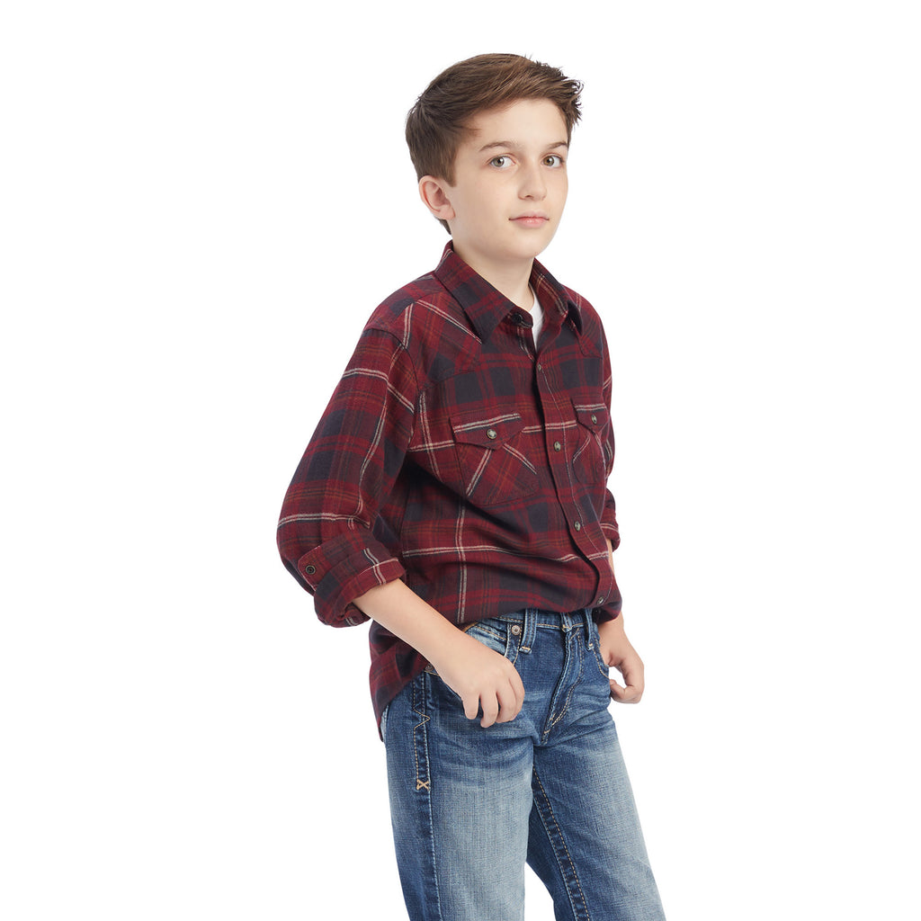 Boy's Ariat Heath Retro Fit Snap Front Shirt #10041690