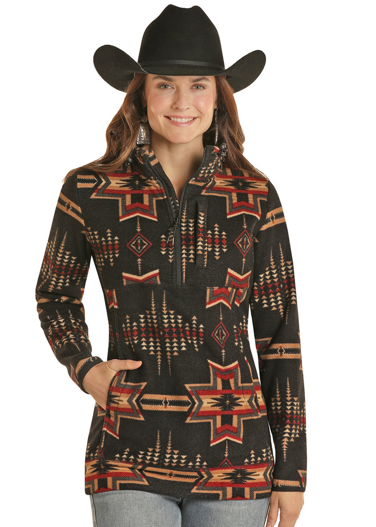 Women's Powder River Aztec Fleece Pullover #DW91C01488
