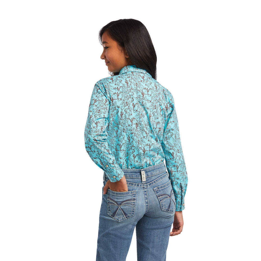 Girl's Ariat R.E.AL. Bucking Bronc Snap Front Shirt #10040631