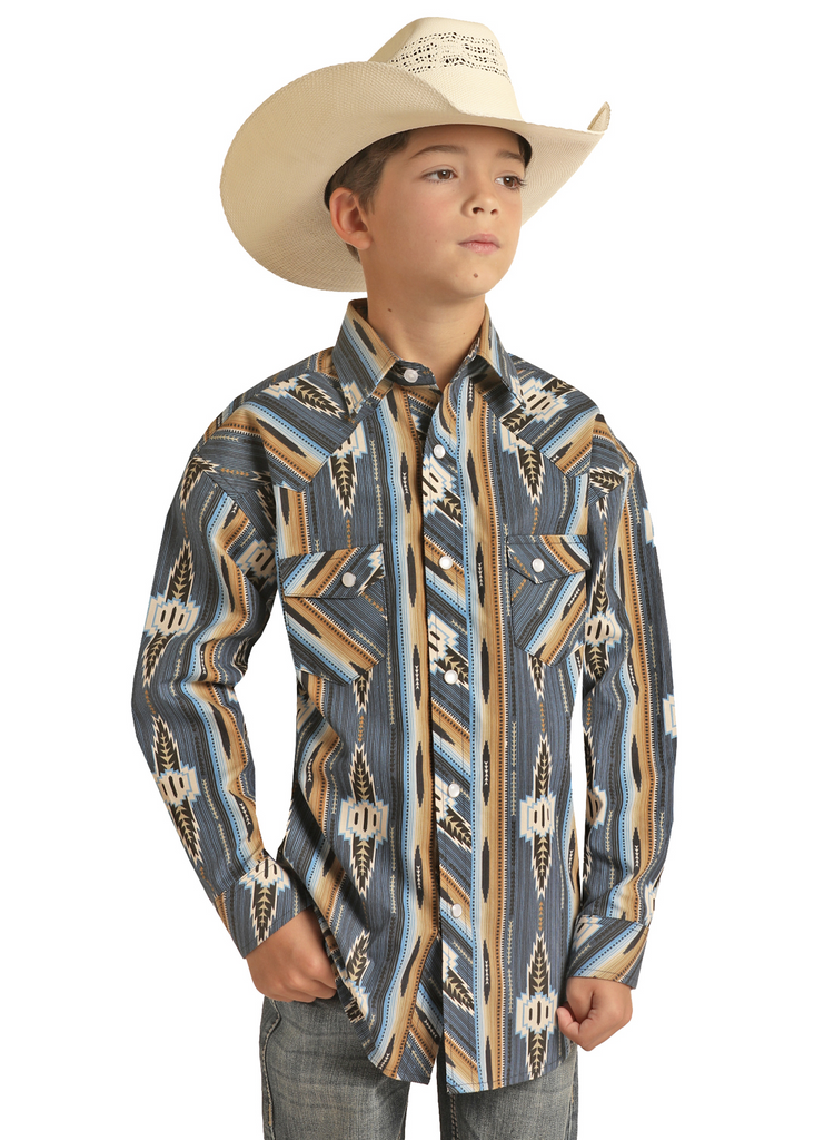 Boy's Rock & Roll Cowboy Snap Front Shirt #RRBSOSR0PS