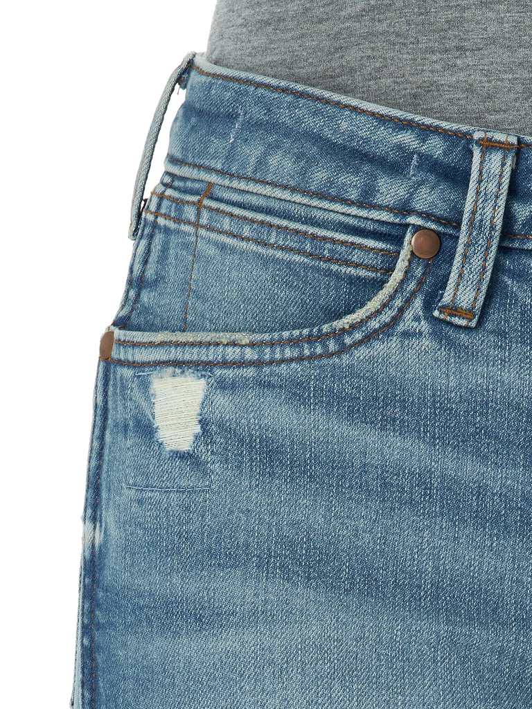 Women's Wrangler Retro Green Jean High Rise Trouser #11MPEGK