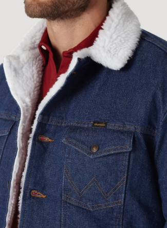 Men's Wrangler Sherpa Lined Denim Jacket #74255PW
