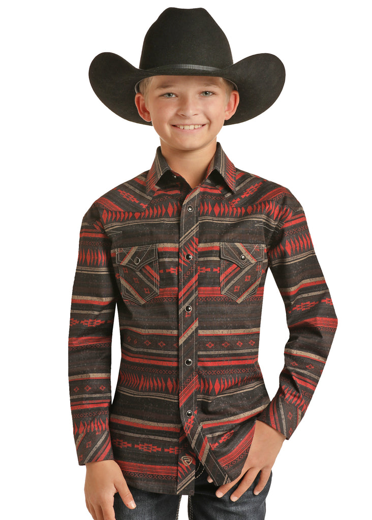 Boy's Rock & Roll Cowboy Snap Front Shirt #RRBSOSRZ1J