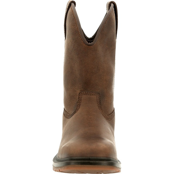 Rocky Men's Worksmart Western Work Boot - Steel Toe, Slip & Oil Resistant