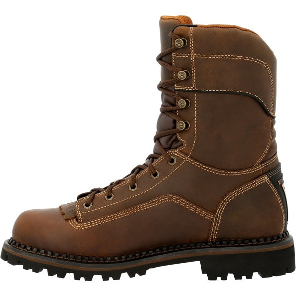 Men's Georgia AMP LT Low Heel Composite Toe Waterproof Logger Work Boot #GB00473