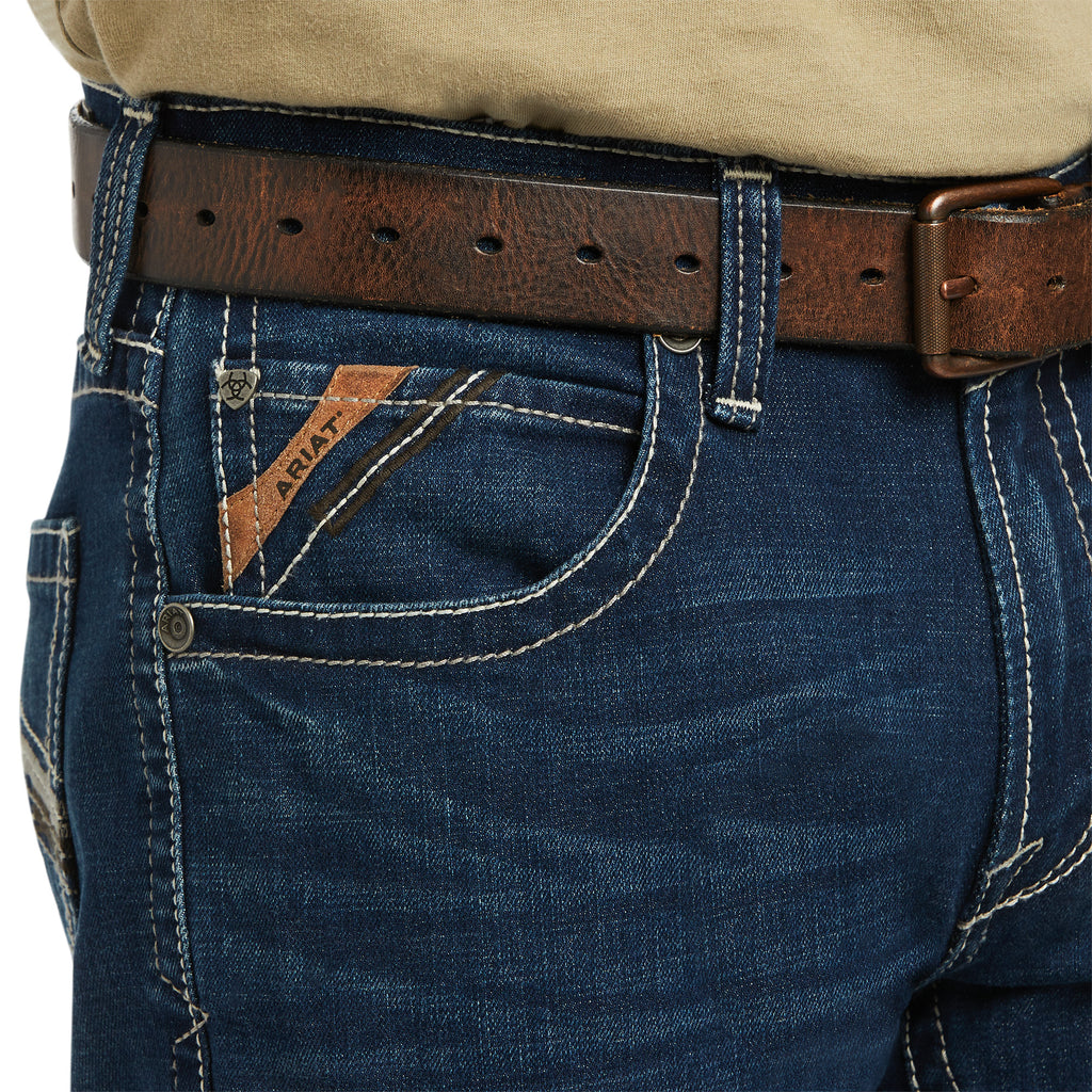 Men's Ariat M5 Straight Stretch Remming Stackable Straight Leg Jean #10040746
