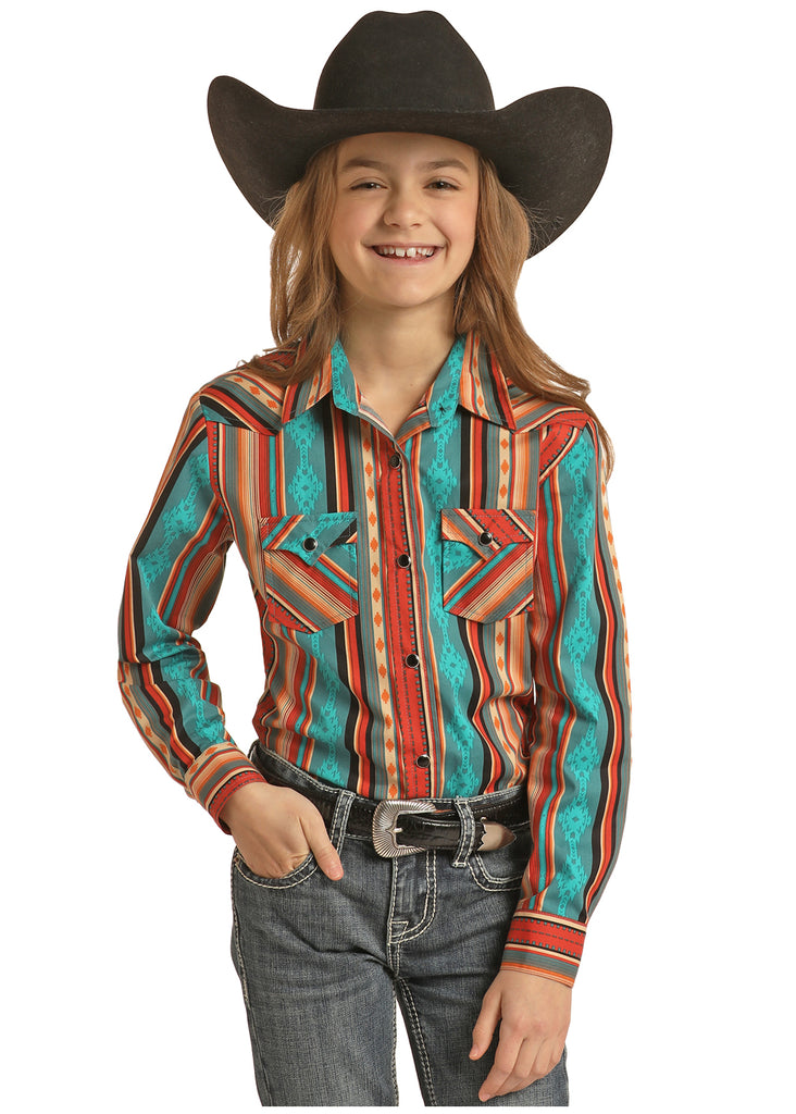 Girl's Rock & Roll Cowgirl Snap Front Shirt #RRGSOSRZ0Y