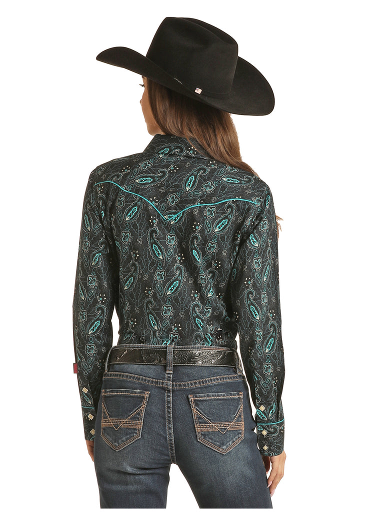 Women's Rock & Roll Cowgirl Snap Front Shirt #RRWSOSRZ13