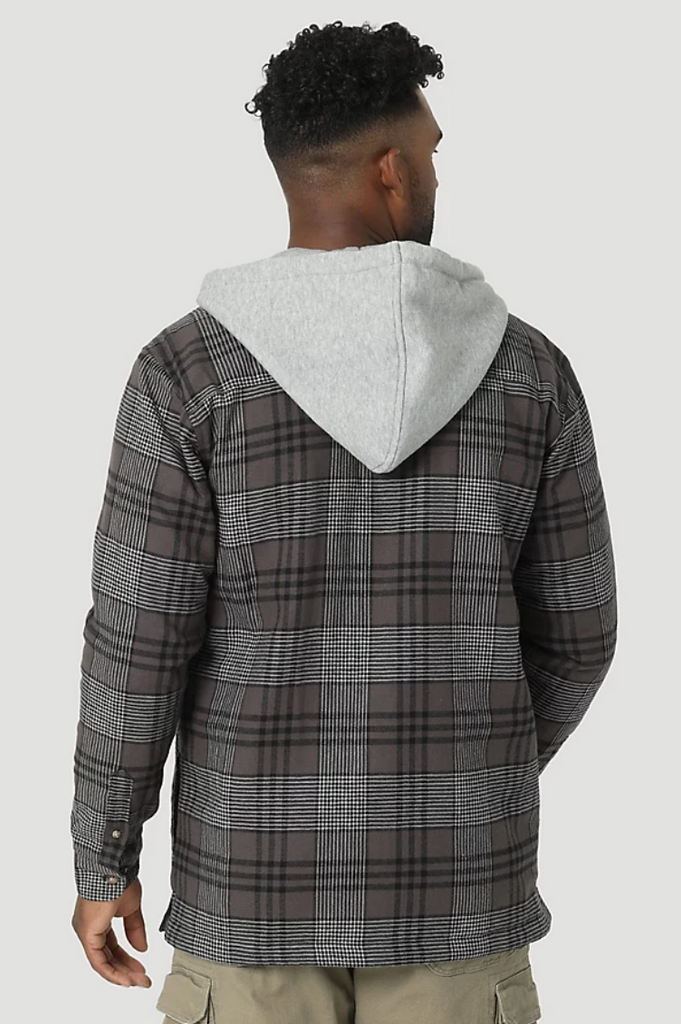 Men's Wrangler Riggs Hooded Flannel Work Jacket #112317243