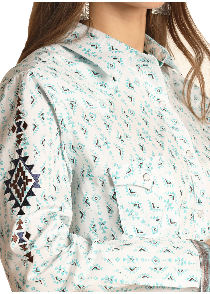 Women's Rough Stock Snap Front Shirt #RSWSOSR0EB-C
