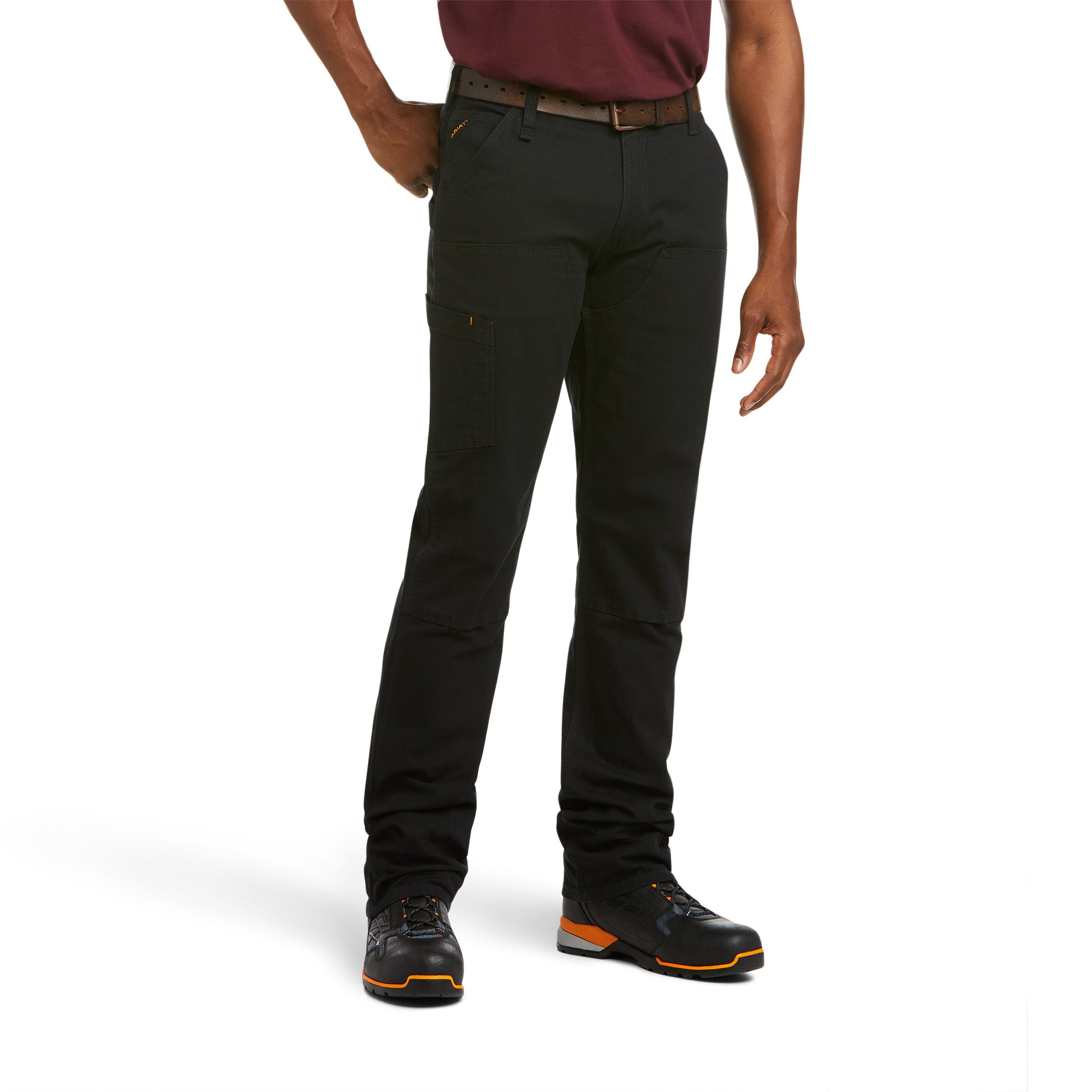 ariat black dress pants Men's Rebar M4 Made Tough DuraStretch Double Front Straight Work Built to be a Loop Final Sale:Yes Orthofeet Eva High Women's Size:28W | 28-30L
