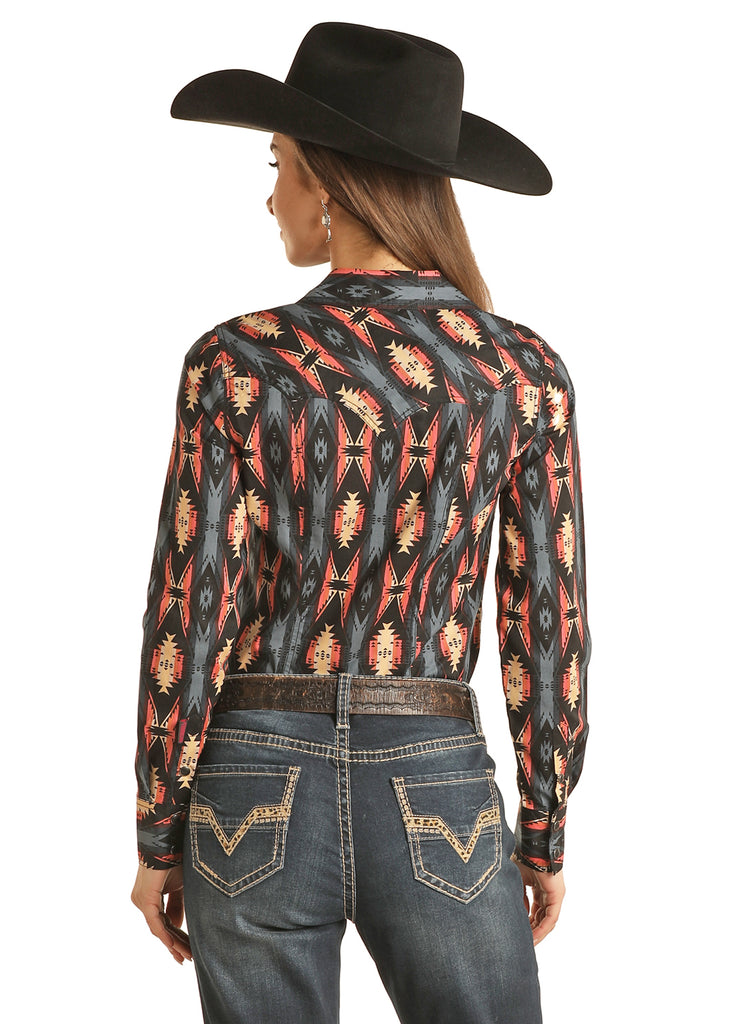 Women's Rock & Roll Cowgirl Snap Front Shirt #RRWSOSR08Q