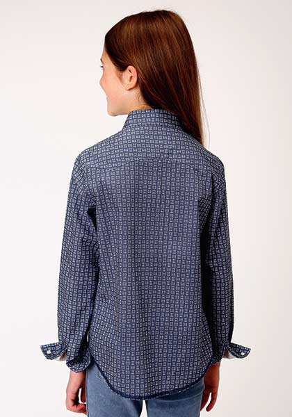 Girl's Roper Snap Front Shirt #03-080-0064-0771BU