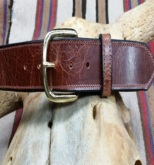 Men's Visalia Stock Saddle Western Belt #311-06BRN