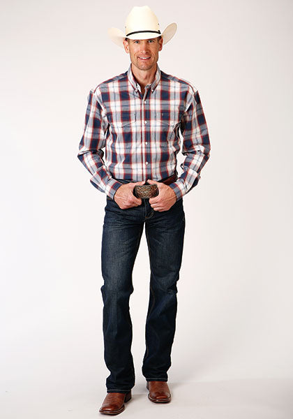 Men's Roper Button Down Shirt #03-001-0378-4048BU