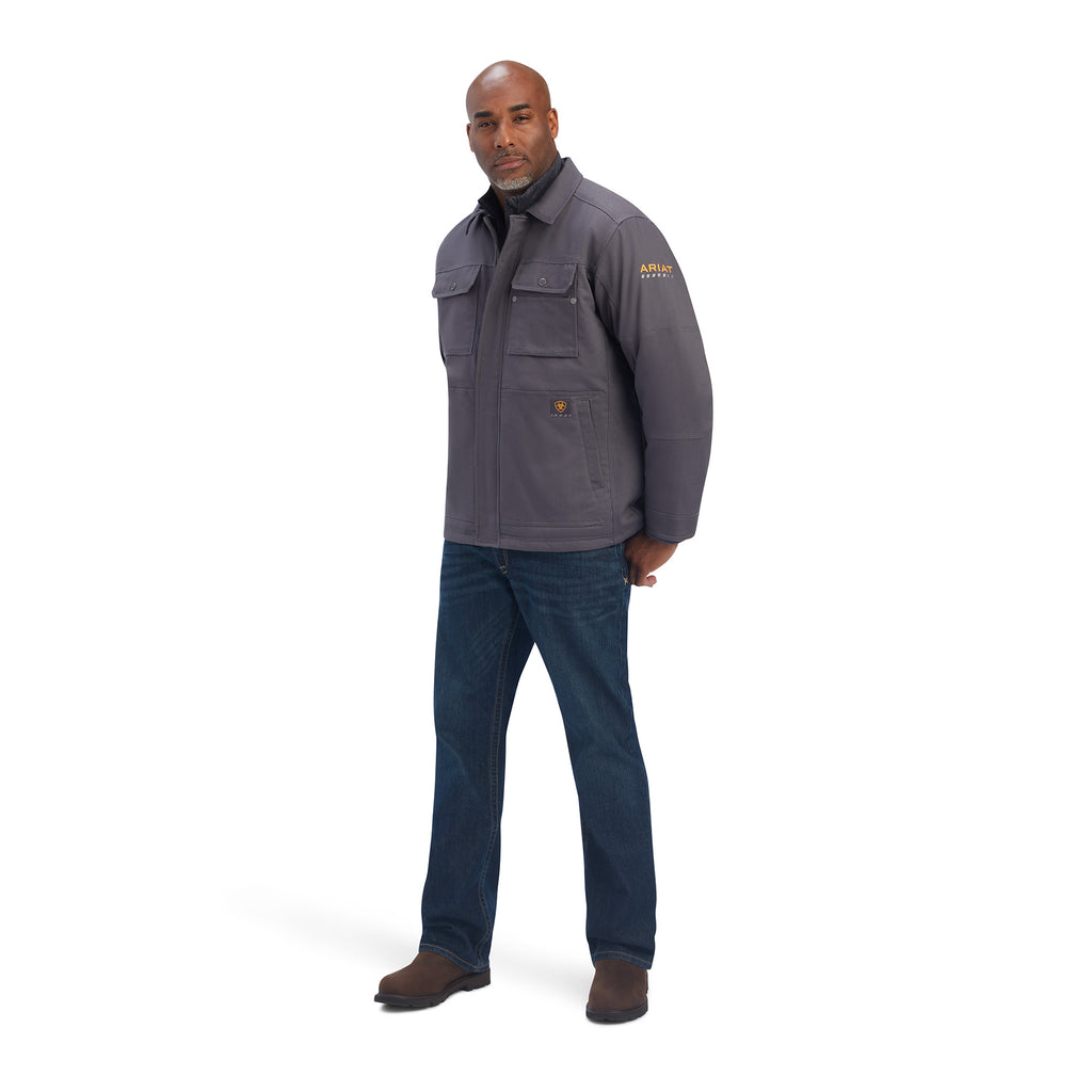 Men's Ariat Rebar DuraCanvas Sherpa-Lined Coat #10041505