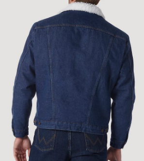 Men's Wrangler Sherpa Lined Denim Jacket #74255PW