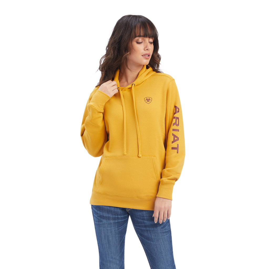 Women's Ariat REAL Classic Arm Logo Hoodie #10041636-C