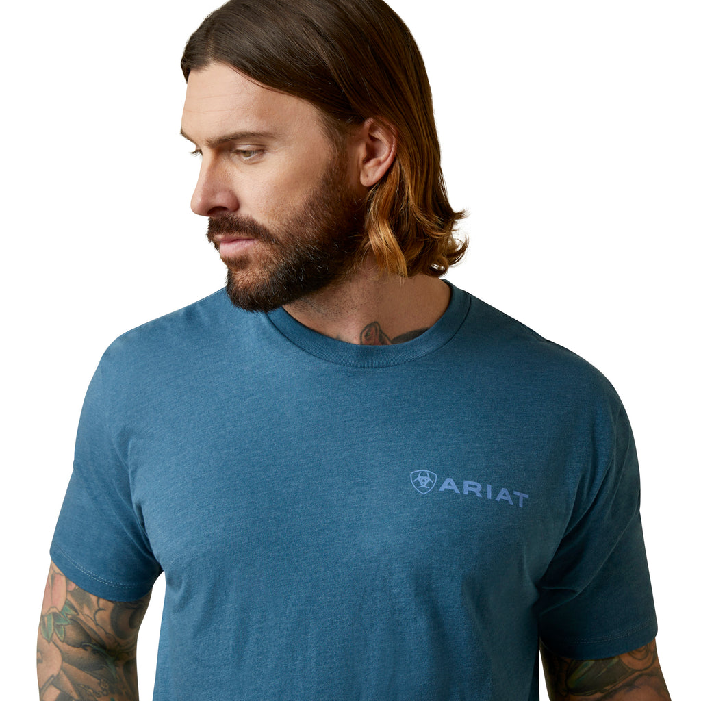 Men's Ariat Blue American Flag T-Shirt  #10045279