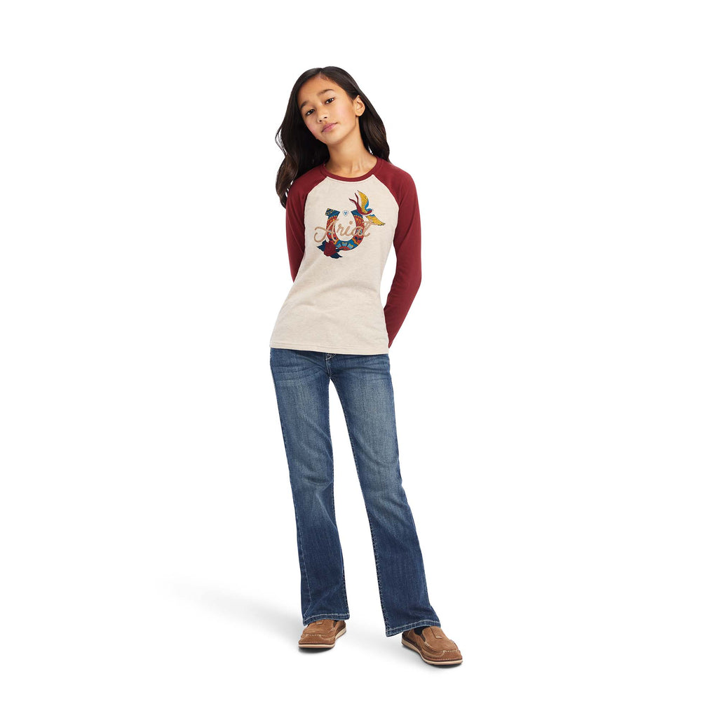 Girl’s Ariat REAL Rosey T-Shirt #10041325-C