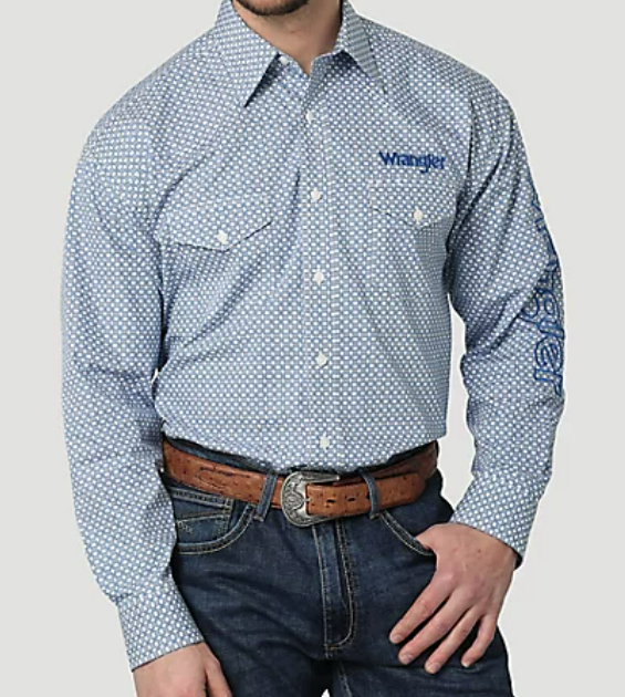 Men's Wrangler Logo Button Down Shirt #2314906
