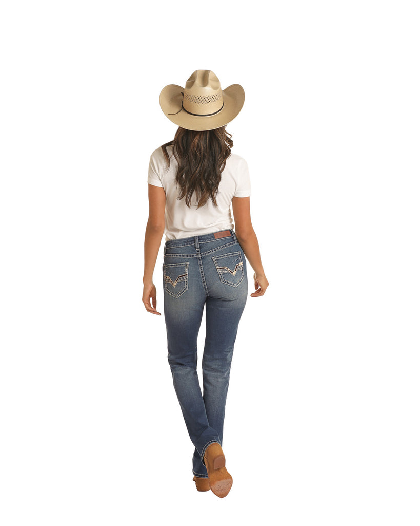 Women's Rock & Roll Cowgirl Relaxed Straight Leg Jean #RRWD4BRZT3