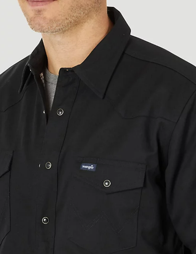 Men's Wrangler Flannel Lined Snap Front Work Shirt #112317152