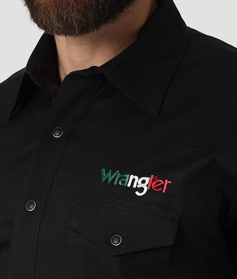 Men's Wrangler Logo Snap Front Shirt #112317124X