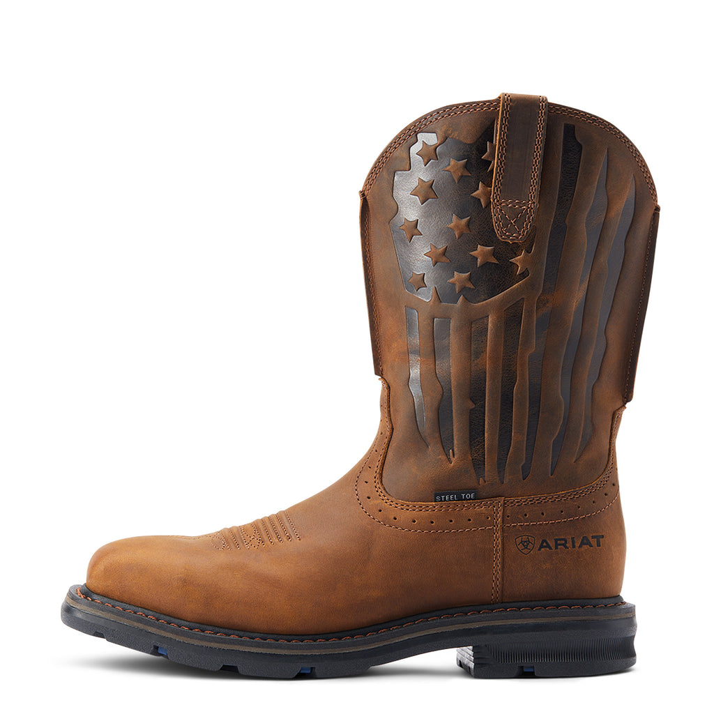 Men’s Ariat Sierra Shock Shield Patriot Steel Toe Work Boot #10044426