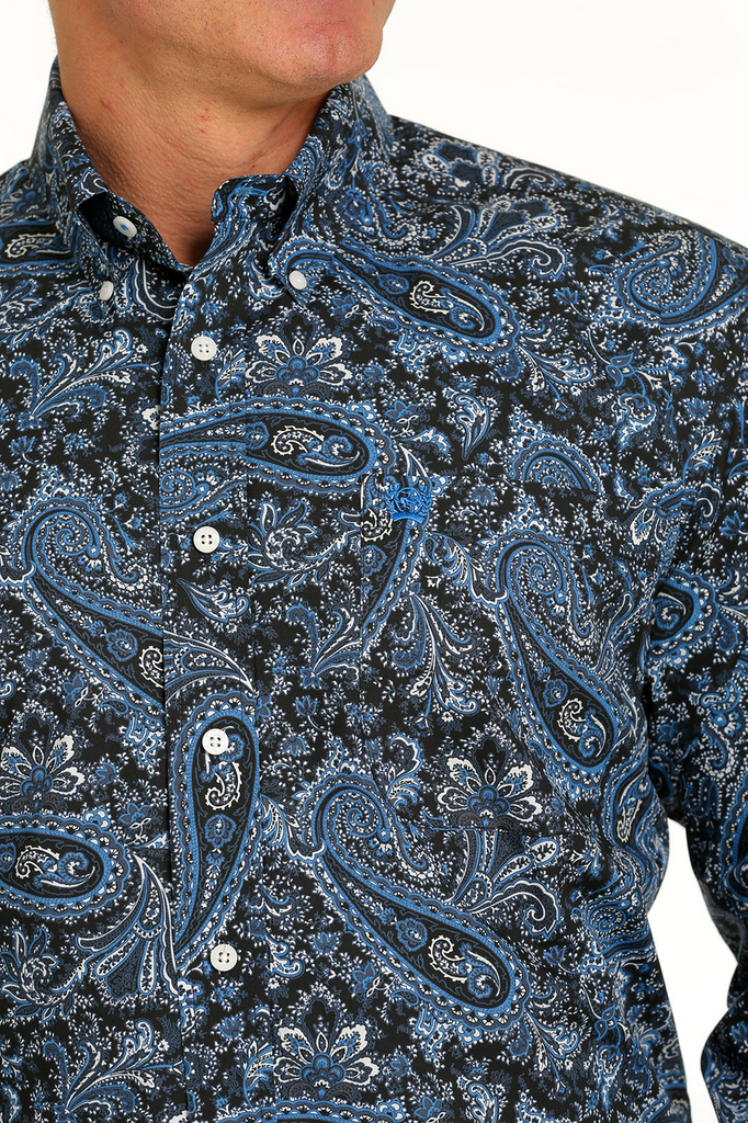 Mens cinch 2025 paisley shirt