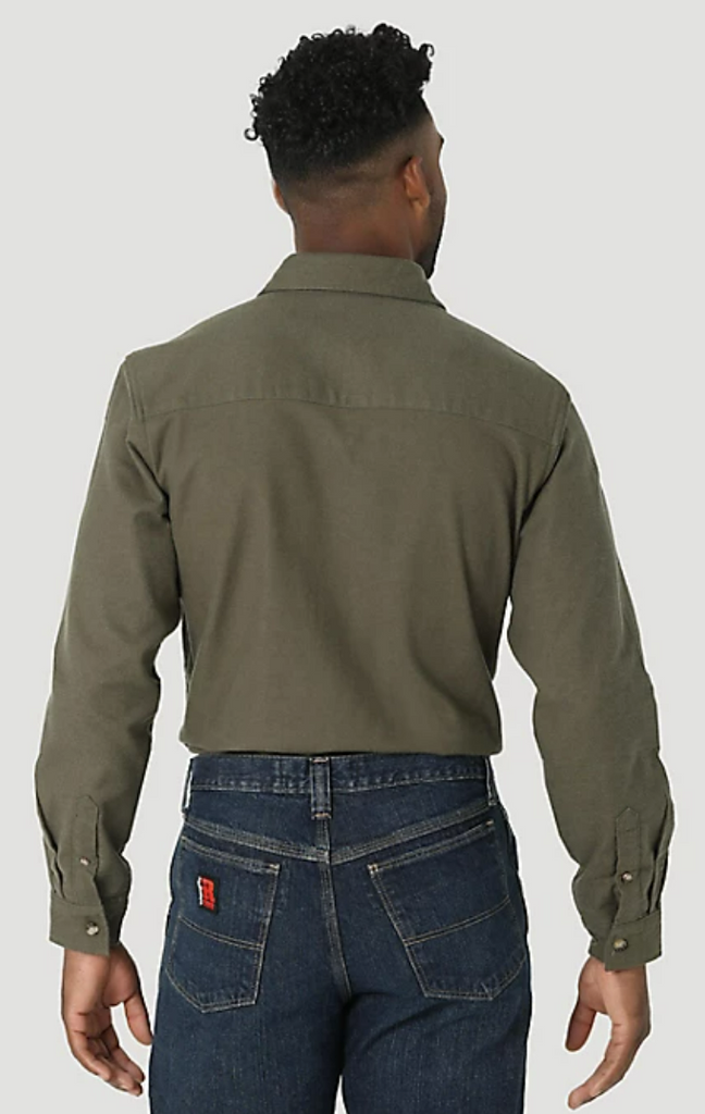 Men's Wrangler Riggs Heavy Flannel Button Down Shirt #112317237