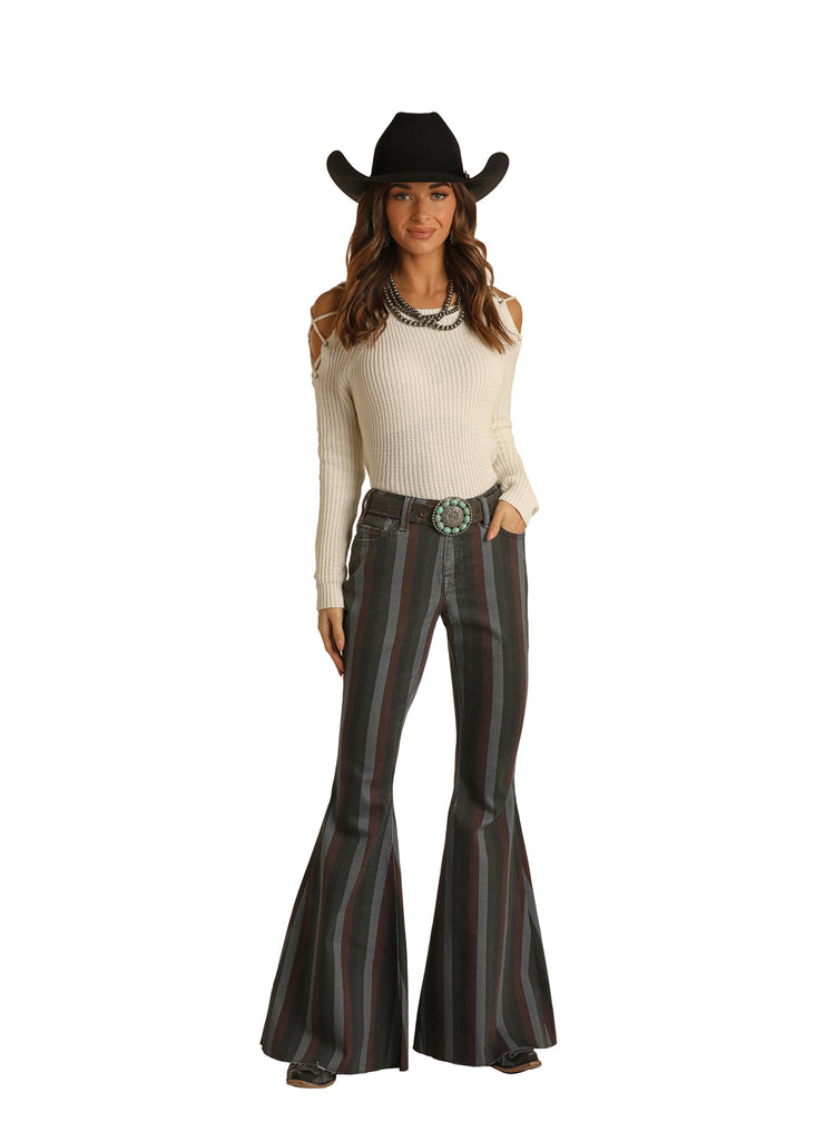 Women's Rock & Roll Cowgirl Bell Bottom Jean #WHB1671