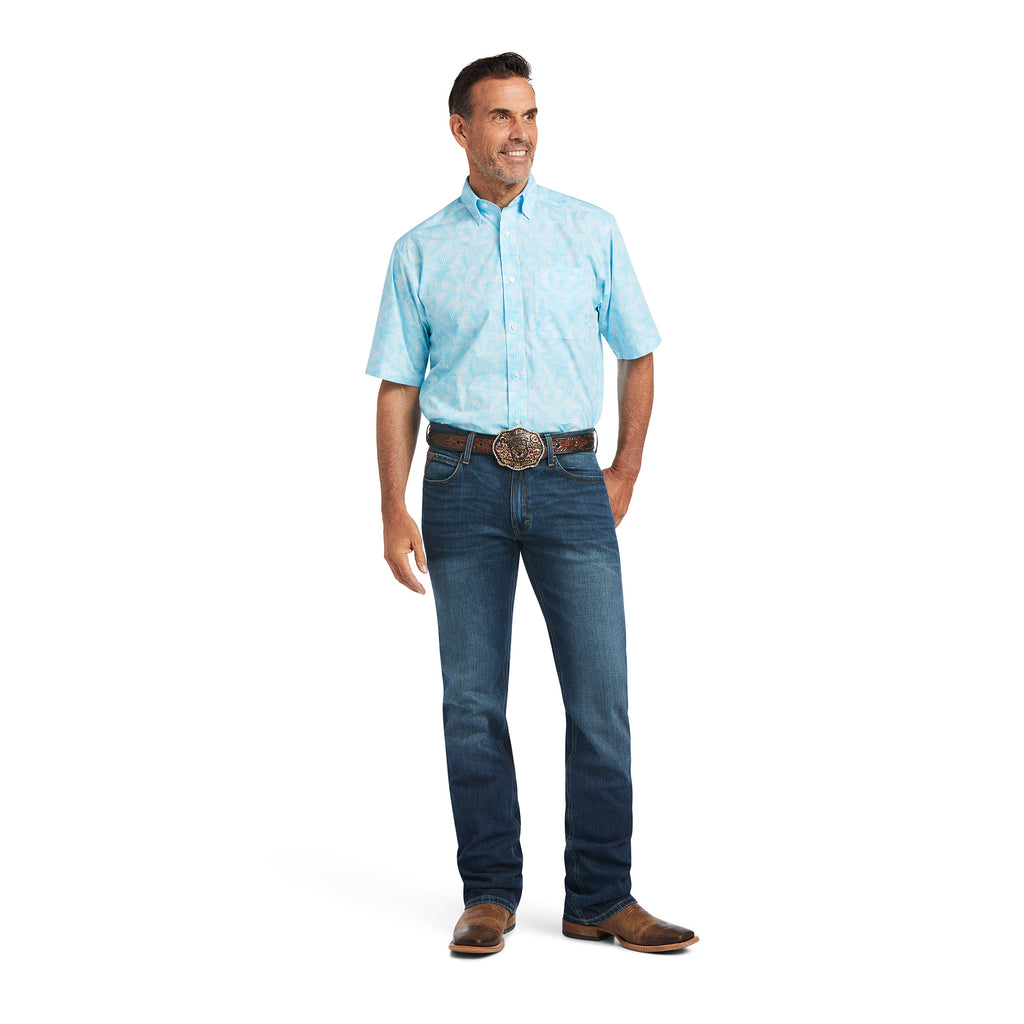 Men's Ariat Qusay Stretch Classic Fit Button Down Shirt #10039734X-C