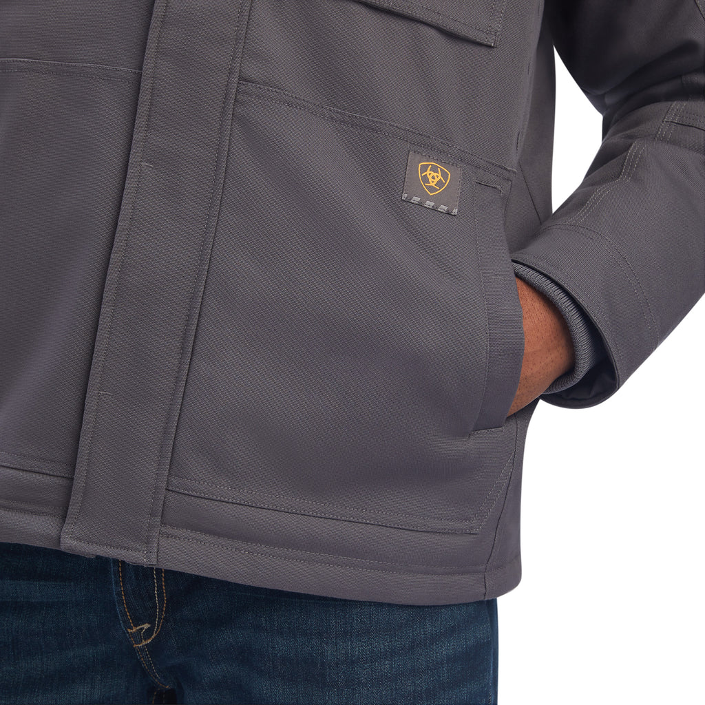 Men's Ariat Rebar DuraCanvas Sherpa-Lined Coat #10041505