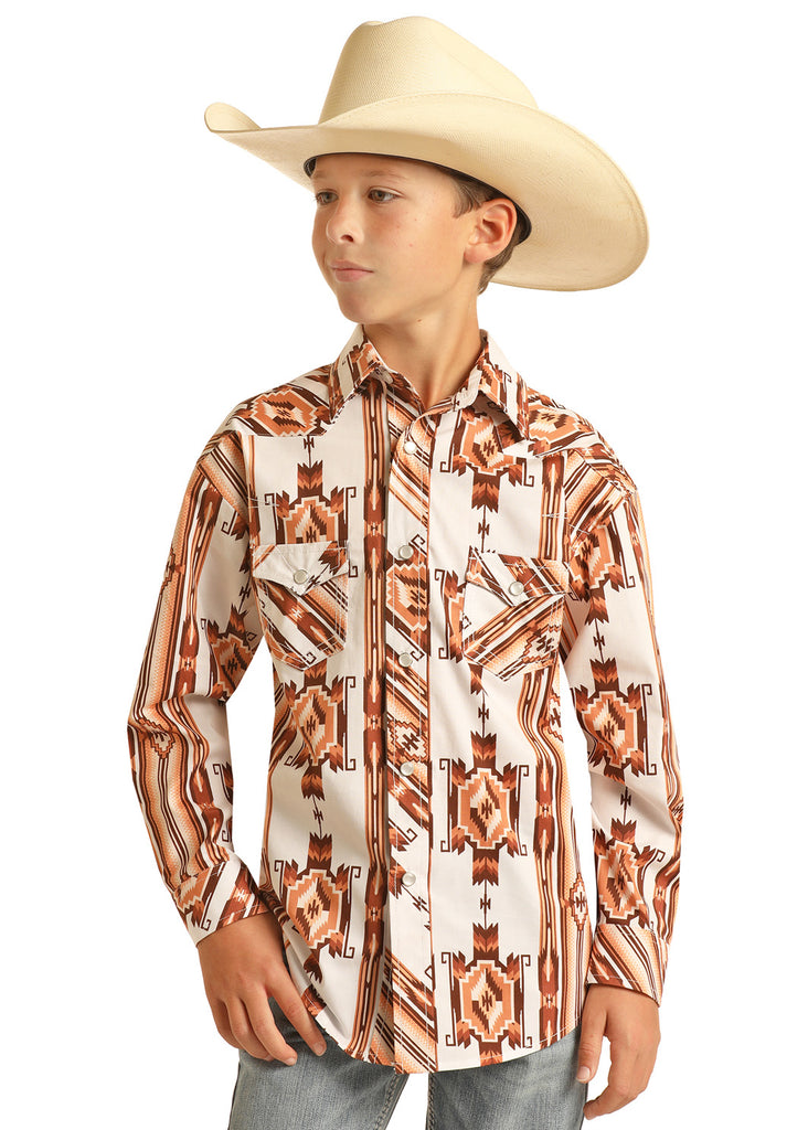 Boy's Rock & Roll Cowboy Snap Front Shirt #RRBS2SRZ7S