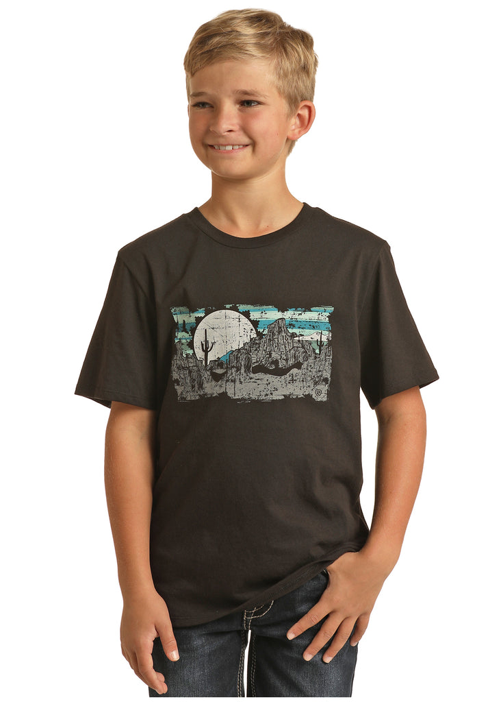 Boy's Rock & Roll Cowboy T-Shirt #RRBT21R065