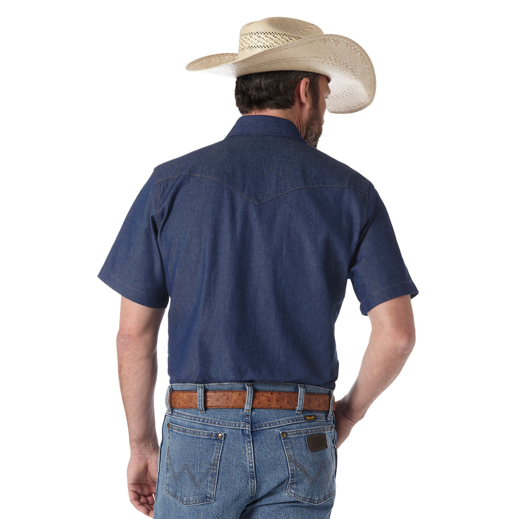 Men's Wrangler Authentic Cowboy Cut Snap Front Work Shirt #MS3127BX (Big and Tall)