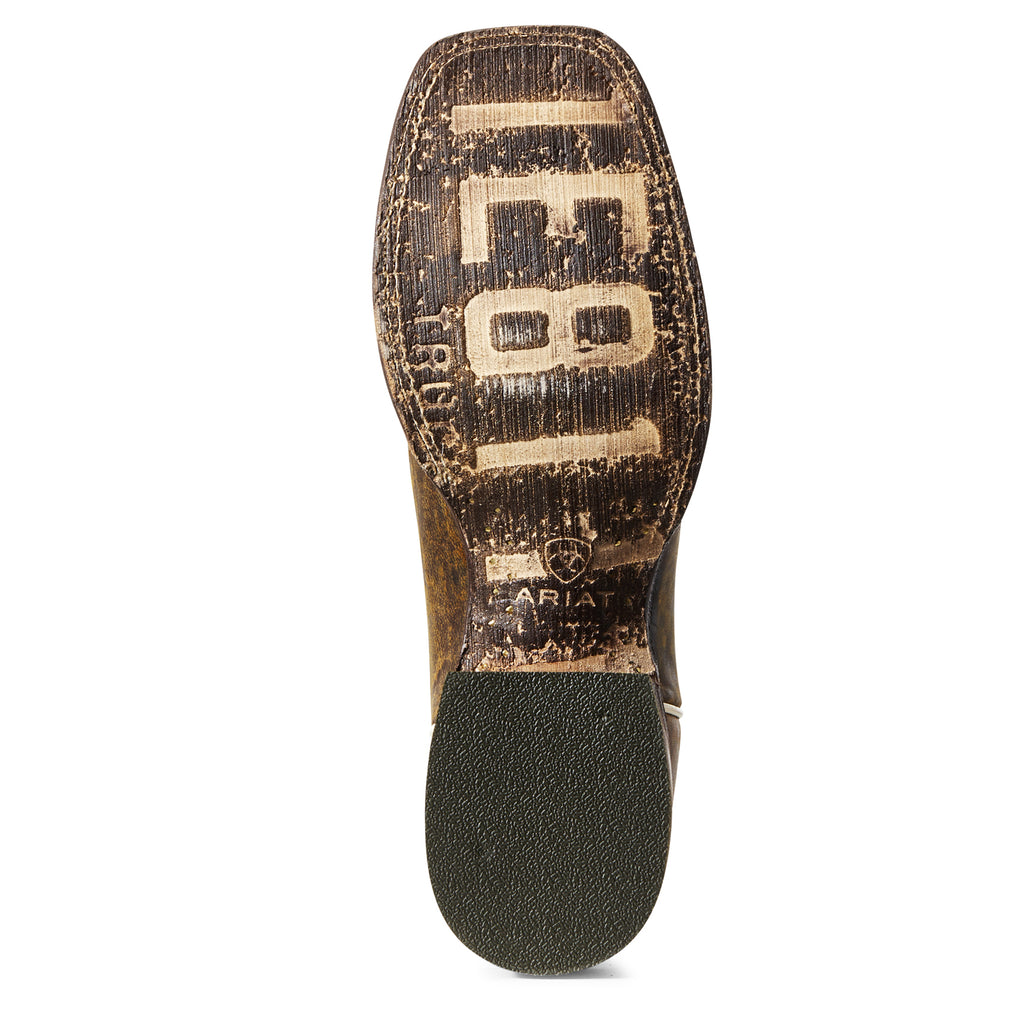 Men's Ariat Circuit Brown & White Wide Square Toe Boot #10029686-C