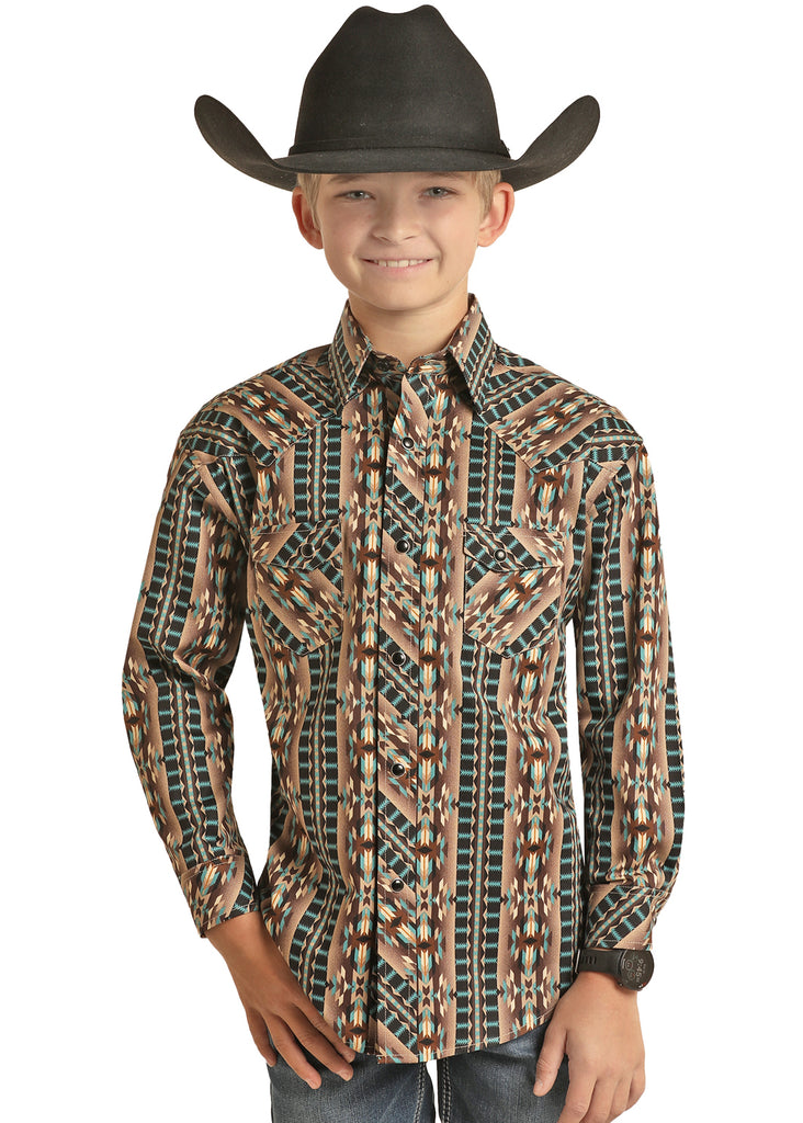 Boy's Rock & Roll Cowboy Snap Front Shirt #RRBSOSR09B