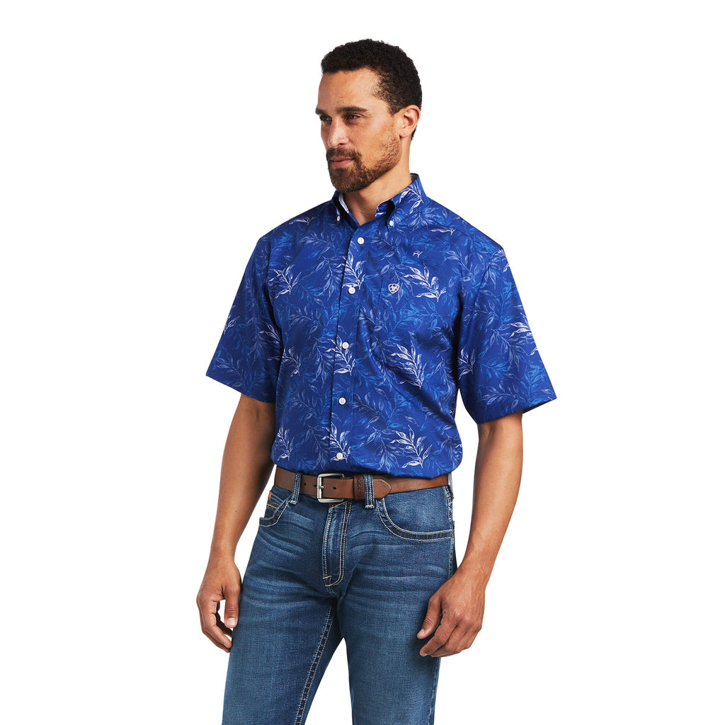 Men's Ariat Wrinkle Free Norman Classic Fit Button Down Shirt #10040547X-C (Big and Tall)